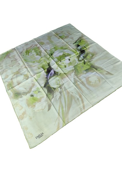 Emilya Rayon Çiçek Desenli Eşarp 90X90 cm
