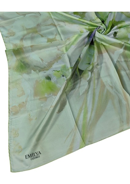 Emilya Rayon Çiçek Desenli Eşarp 90X90 cm modelleri