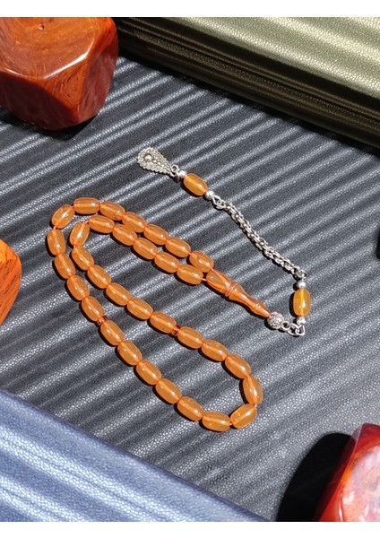 Sıkma Kehribar Tesbih Kapsül Kesim