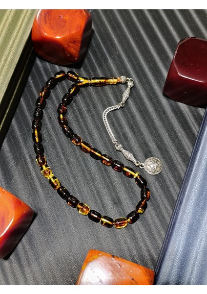 Siyah-Sarı Ateş Kehribar Tesbih Kapsül Kesim fiyatları