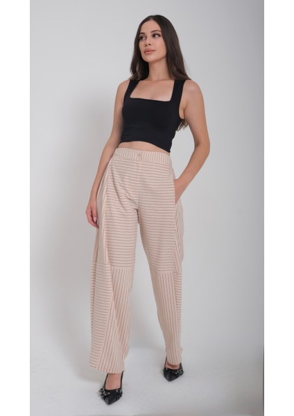 Kadın Çizgili Havuç Pantolon fiyatları