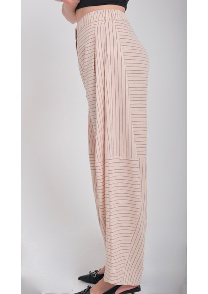 Kadın Çizgili Havuç Pantolon fırsatları