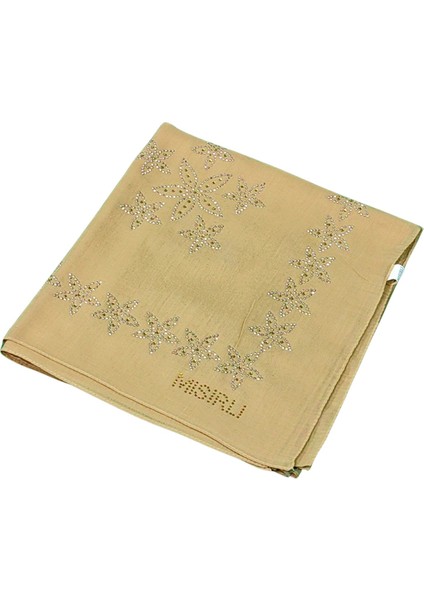 Mısırlı Eşarpları Taşlı Pamuklu Yazma Eşarp - 100X100 cm