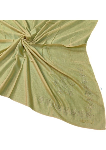 Mısırlı Eşarpları Taşlı Pamuklu Yazma Eşarp - 100X100 cm fiyatları