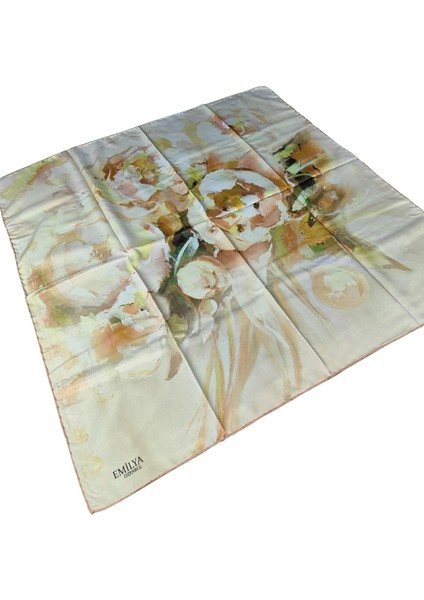Emilya Rayon Çiçek Desenli Eşarp 90X90 cm