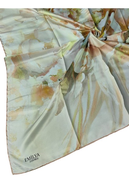 Emilya Rayon Çiçek Desenli Eşarp 90X90 cm modelleri