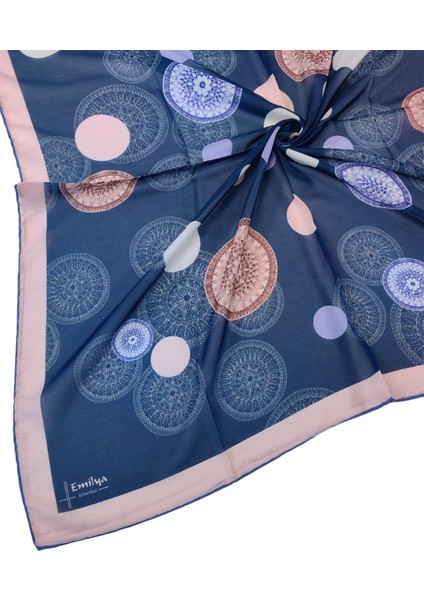 Emilya Kadın Fresh Şifon Desenli Geometrik Eşarp 90X90 cm