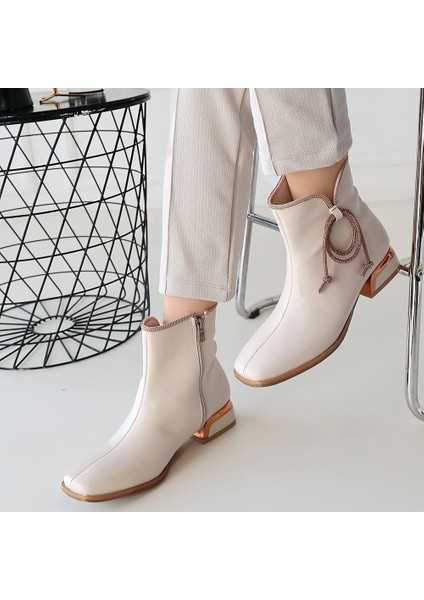 Melina Bej Cilt Topuklu Bot fırsatları