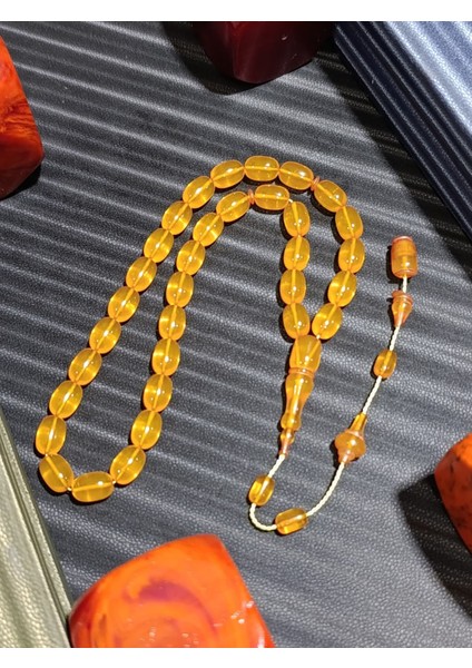 Sarı Ateş Kehribar Tesbih fiyatları