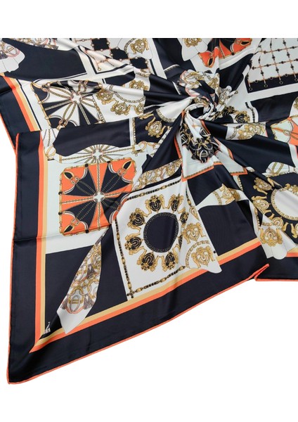 Vesi Eşarp Desenli Sport Twill Eşarp 120X120 cm