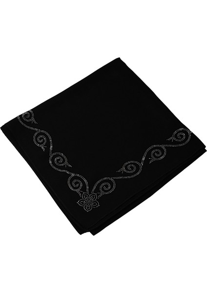 Mim Eşarp Medine Ipeği Abiye Taşlı Eşarp – 110X110 cm