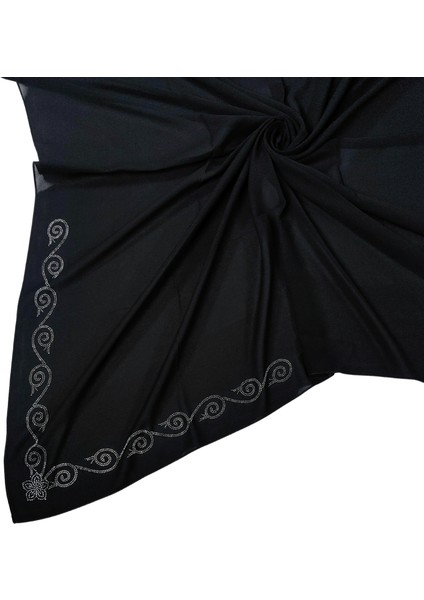 Mim Eşarp Medine Ipeği Abiye Taşlı Eşarp – 110X110 cm modelleri