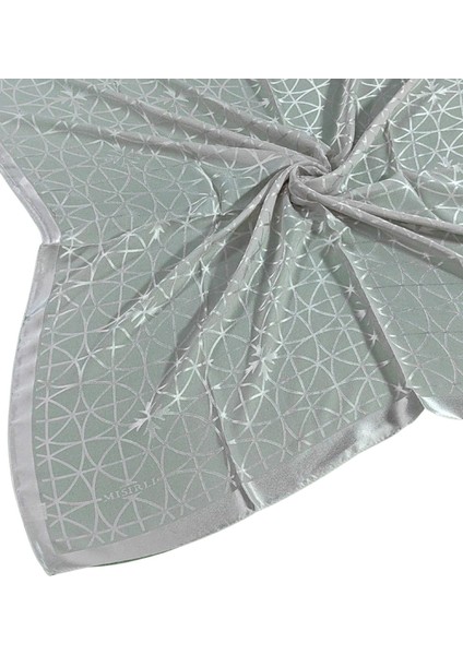 Mısırlı Eşarpları Devore Geometrik Desenli Eşarp