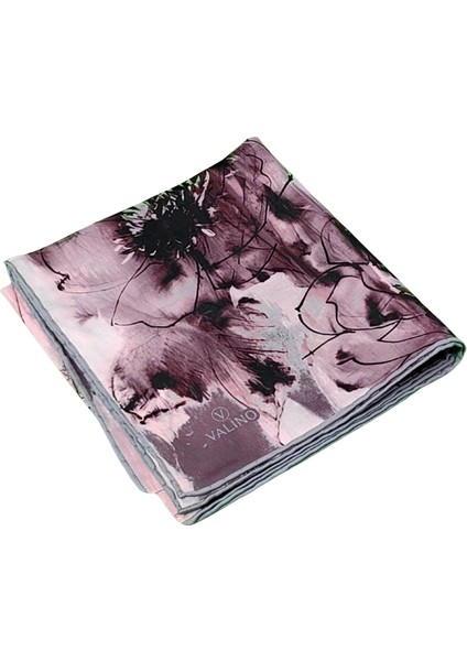 Valino Çiçek Desenli Şifon Eşarp – 90X90 cm modelleri