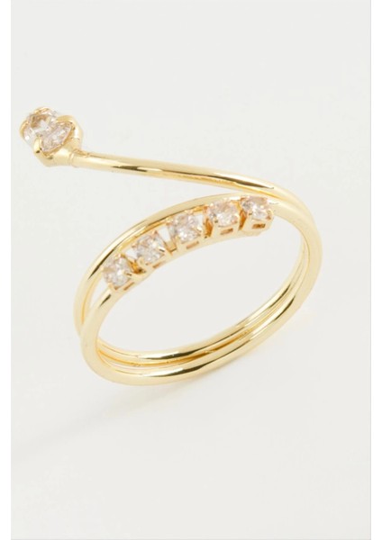 Yılan Zirkon Taşlı Yüzük