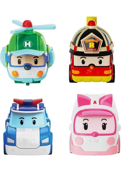 Polı MRT-760 Robocar Poli Mini Kasabanın Kurtarma Araçları 4lü Set modelleri