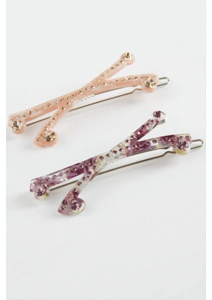 Çarpı Taşlı Klipsli Toka