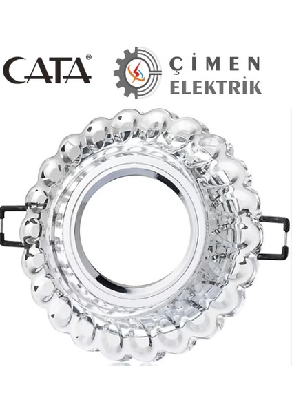 Cata Ct 6594 Sümbül Cam Spot Kasası LED Çerçeveli Günışığı - Priz ve Anahtar Için Uyuml