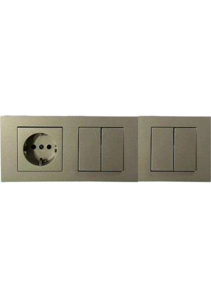 Grano Antrasit 3'lü Set 1 Adet Topraklı Priz 2 Adet Komütatör (Ikili Anahtar) fiyatları