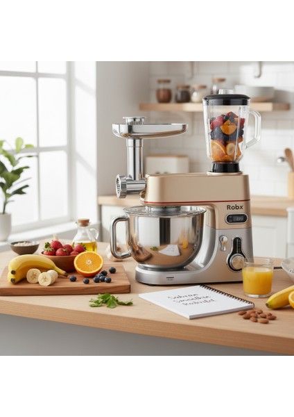 SR50 Döküm Gövde 7 Litre Içli Köfte Hamur Yoğurma Kıyma Çekme Erişte Blender Çıpıcı mixer Set modelleri