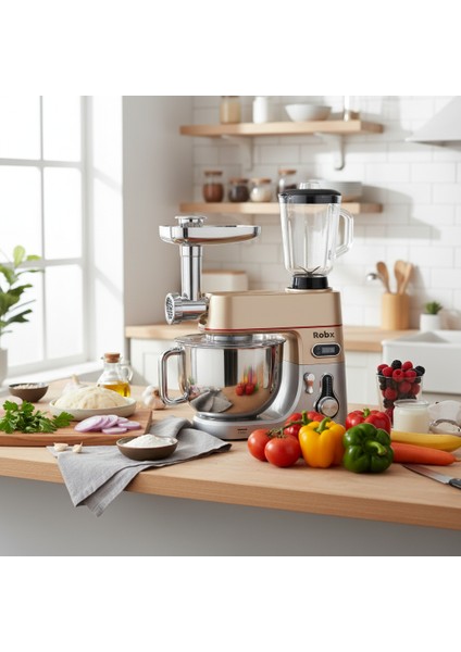 SR50 Döküm Gövde 7 Litre Içli Köfte Hamur Yoğurma Kıyma Çekme Erişte Blender Çıpıcı mixer Set fırsatları