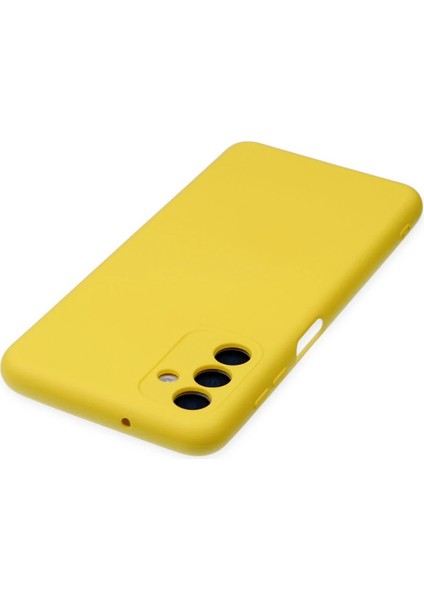 Samsung Galaxy A04S Kılıf Nano Içi Kadife Silikon - Sarı