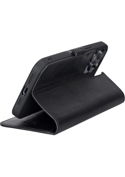 Apple iPhone 13 Pro Max Uyumlu Deri Cüzdanlı Kılıf Siyah fiyatları