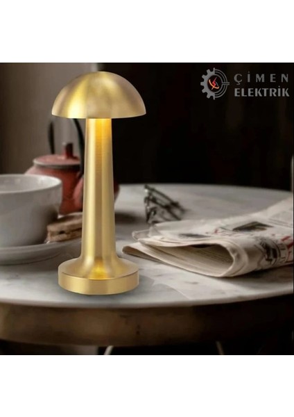 Noas YL86 1230 Atina Şarjlı Gold Masa Lambası 3 Renk fırsatları