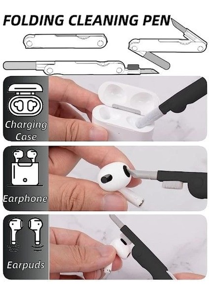 Çok Fonksiyonlu 7 Parça Airpods Klavye Ekran Kulaklık Temizleme Kiti modelleri