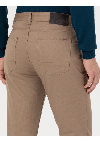 Erkek Vizon Slim Fit Kanvas Pantolon 50264764-VR052
