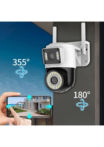 Grandsecurity / Çift Lensli Dış Mekan Güvenlik Kamerası 355° Yatay ve 90° Dikey Açı 8mp Görüntü fırsatları