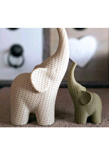 - Fil Biblo Seti – 2’li 3D Baskı Doku Desenli Fil Heykel – Şans ve Bereket Simgesi fiyatları