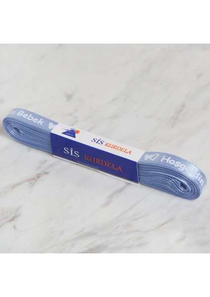 Loren Crafts 1cm 10 mt Mavi Saten Hoşgeldin Bebek