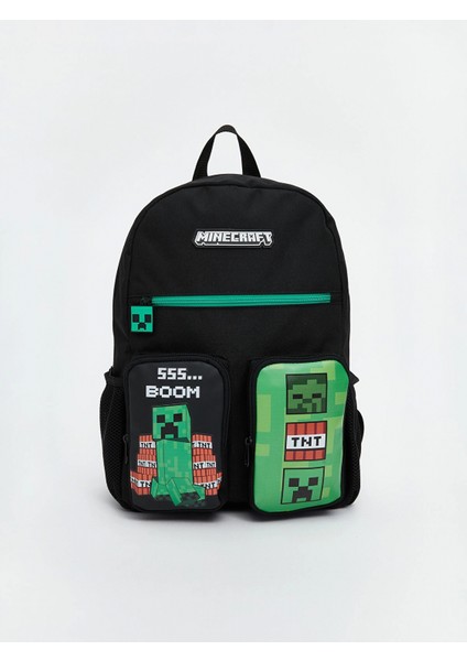 Lcw Accessorıes Siyah Minecraft Baskılı Erkek Çocuk Sırt Çantası