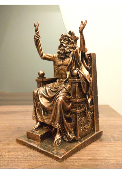 Tahtında Oturan Zeus Biblo Heykel Ev Dekor Tasarım Hediyelik fiyatları