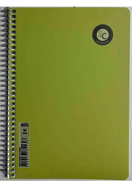 Sıngle Color A5 60 Yaprak Çizgili Pp Kapak Spiralli Defter Yeşil