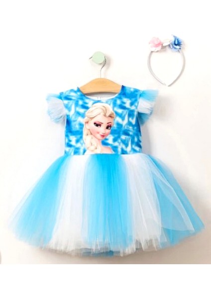 Kız Çocuk Elsa Elbise Düğün Parti Doğum Günü Mezuniyet Etkinlik Taç Hediyeli fiyatları