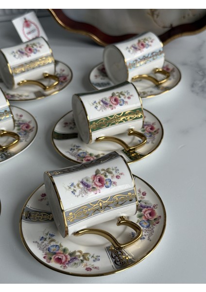 Türk Kahve Fincanı Cyrus 6 Kişilik 12 Parça modelleri