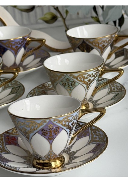 Türk Kahve Fincanı Craig Mix 6 Kişilik 12 Parça fiyatları