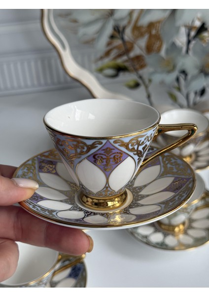 Türk Kahve Fincanı Craig Mix 6 Kişilik 12 Parça indirimleri