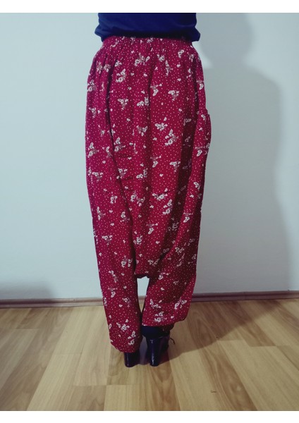 Adana Şalvarı Viskon Basma Kumaş, Otantik Bohem Desenli Cepli Şalvar %100 Pamuk fırsatları