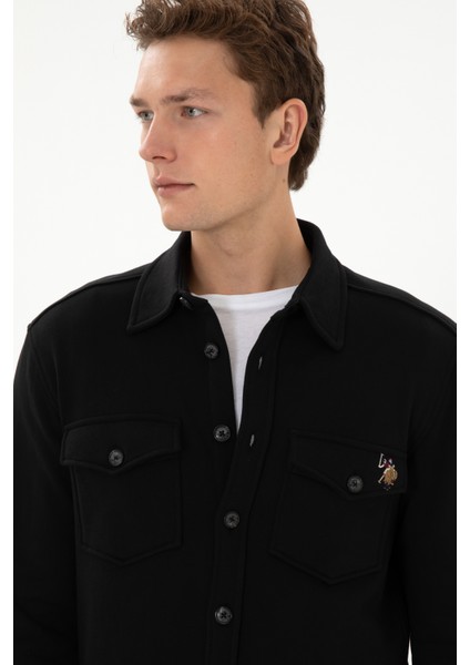 Erkek Siyah Gömlek Örme 50316673-VR046 fiyatları