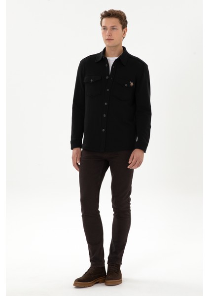 Erkek Siyah Gömlek Örme 50316673-VR046 fırsatları