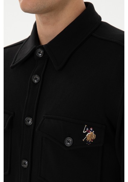 Erkek Siyah Gömlek Örme 50316673-VR046