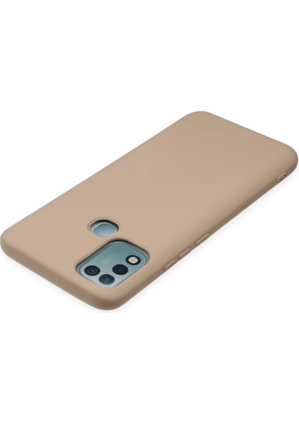Infinix Hot 10 Play Kılıf Nano Içi Kadife Silikon - Pudra