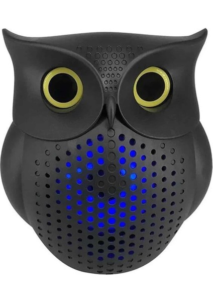 Siyah Bluetooth Hoporlör Baykuş Speaker Bluetooth 5.0 Bağlantılı indirimleri