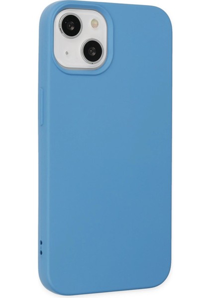 iPhone 14 Plus Kılıf Nano Içi Kadife Silikon - Mavi indirimleri