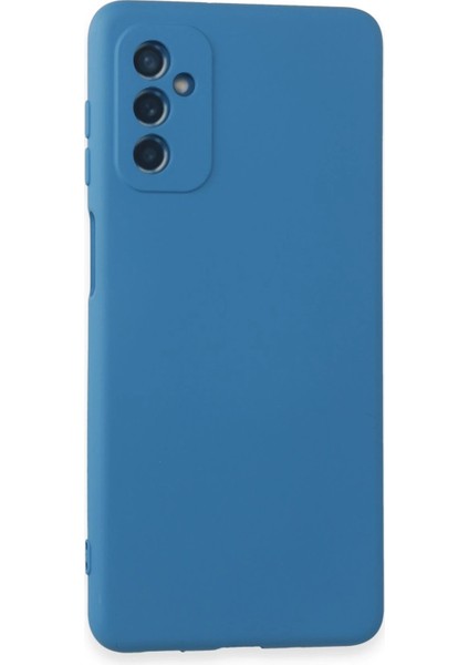 Samsung Galaxy M52 5g Kılıf Nano Içi Kadife Silikon - Mavi indirimleri