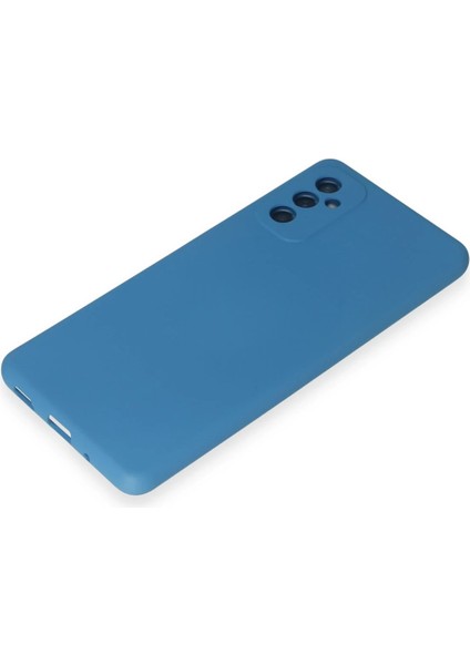 Samsung Galaxy M52 5g Kılıf Nano Içi Kadife Silikon - Mavi