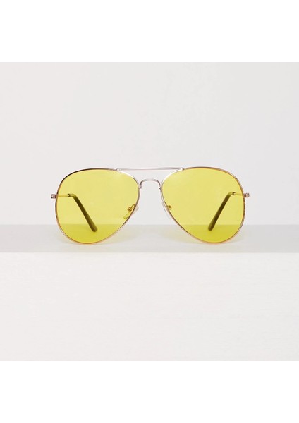 Unisex Gold Metal Çerçeveli Damla Gözlük (Kutulu) modelleri